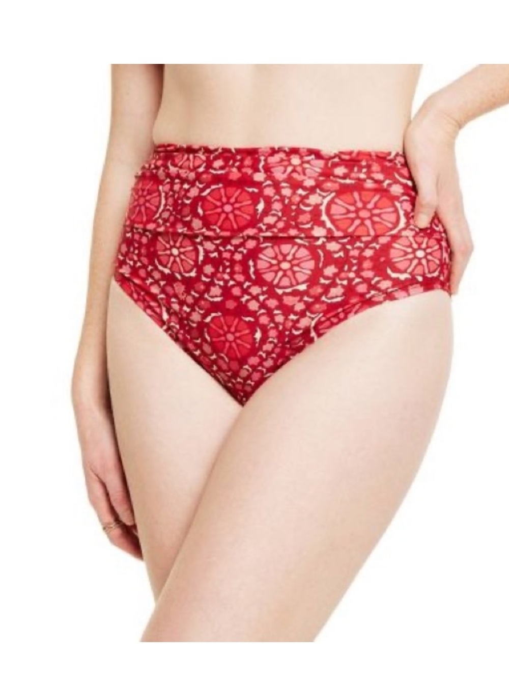 RHODE for target Red Floral High-Waist Bikini Bottom